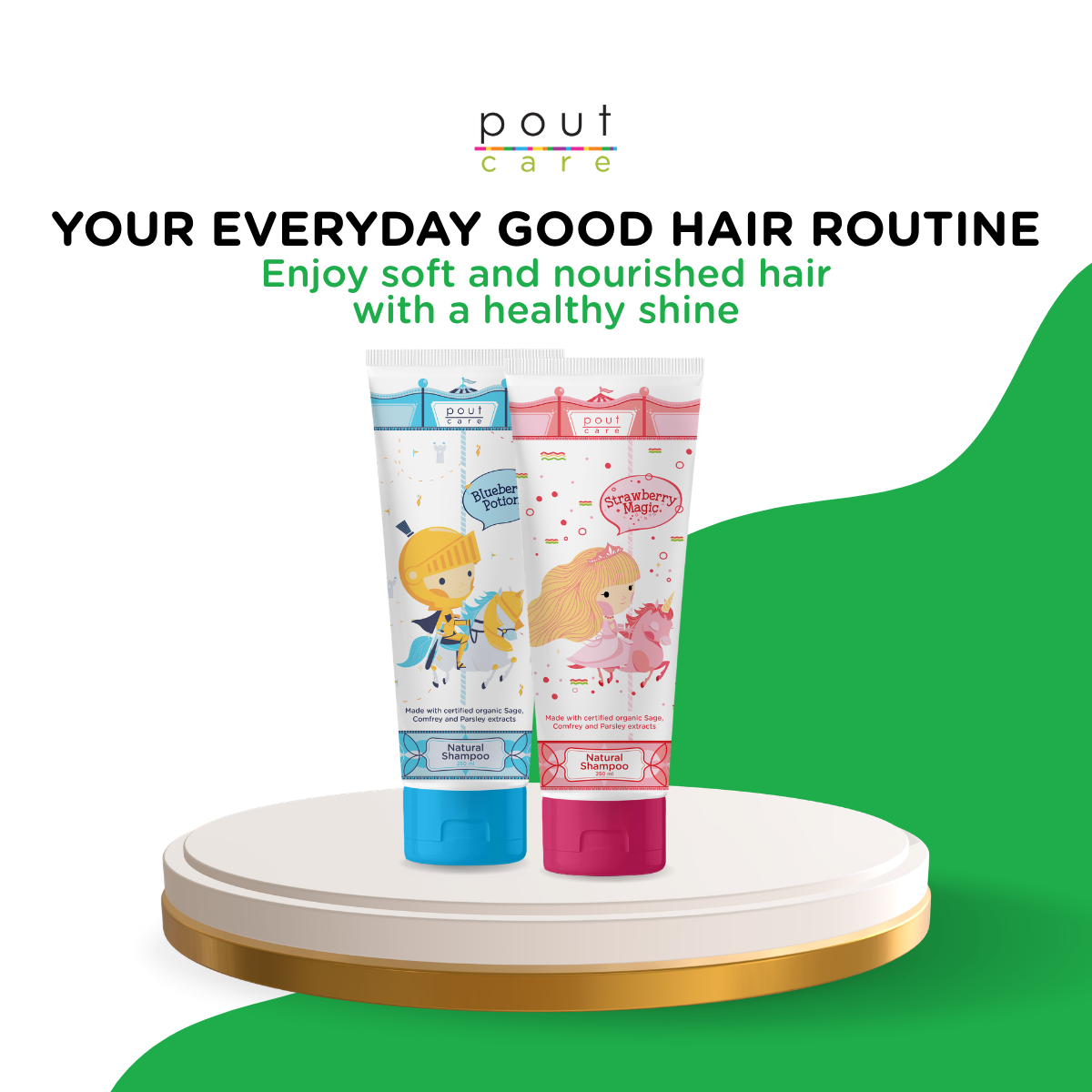 pout Care Blueberry Potion & Strawberry Magic Natural Shampoo for Kids | CNY Double Blessings Bundle